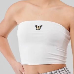Hollister Butterfly reversible tube top